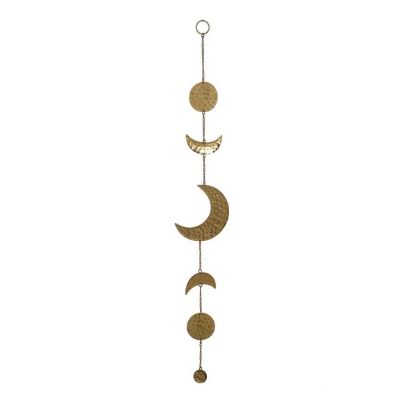 Gold Metal Moon Phases Hanging Decor - Picture 2 of 3
